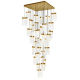 Lava Integrated LED 36in Chandelier with Handcrafted Glass