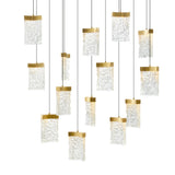 Lava Integrated LED 48in Chandelier with Handcrafted Glass