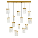 Lava Integrated LED 48in Chandelier with Handcrafted Glass