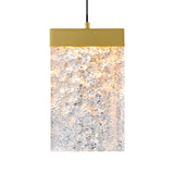 Lava Integrated LED 6in Mini Pendant with Handcrafted Glass