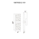Lava Integrated LED 20in Wall Light with Handcrafted Glass