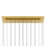 Stagger Integrated LED 48in Chandelier with Handcrafted Glass