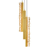 Stagger Integrated LED 6in Mini Pendant with Handcrafted Glass