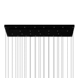 Stagger Integrated LED 60in Chandelier with Handcrafted Glass