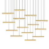 Stagger Integrated LED 60in Chandelier with Handcrafted Glass