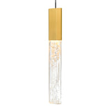 Greta Integrated LED 12in Mini Pendant with Handcrafted Glass