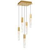 Greta Integrated LED 12in Mini Pendant with Handcrafted Glass