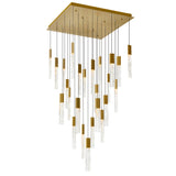 Greta Integrated LED 28in Chandelier with Handcrafted Glass