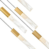 Greta Integrated LED 36in Chandelier with Handcrafted Glass
