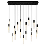 Greta Integrated LED 48in Chandelier with Handcrafted Glass