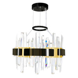 Aya Integrated LED Pearl Black Chandelier