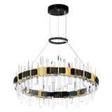 Aya Integrated LED Pearl Black Chandelier