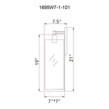 Windsor 1 Light Black Outdoor Wall Light