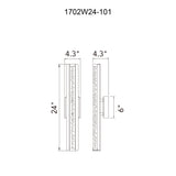 Fiji Integrated LED Black Outdoor Wall Light