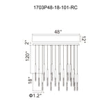 Dragonswatch Integrated LED 48in 18 Pendant Chandelier