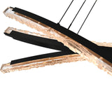 Saber Integrated LED 50in Chandelier with Handcrafted Glass