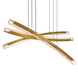 Saber Integrated LED 50in Chandelier with Handcrafted Glass