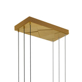 Saber Integrated LED 50in Chandelier with Handcrafted Glass