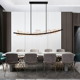 Arcus Integrated LED 70in Chandelier with Handcrafted Glass