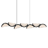 Moon Integrated LED 54in Chandelier with Handcrafted Glass