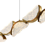 Moon Integrated LED 54in Chandelier with Handcrafted Glass