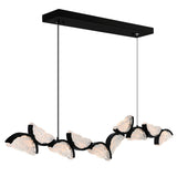 Moon Integrated LED 70in Chandelier with Handcrafted Glass
