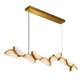 Moon Integrated LED 70in Chandelier with Handcrafted Glass