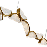 Moon Integrated LED 70in Chandelier with Handcrafted Glass