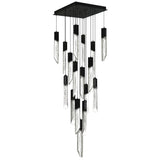 Petra Integrated LED 24in Chandelier with Handcrafted Glass