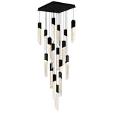 Petra Integrated LED 24in Chandelier with Handcrafted Glass