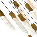 Petra Integrated LED 24in Chandelier with Handcrafted Glass