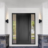 Petra Integrated LED Sand Black Indoor-Outdoor Wall Light with Handcrafted Glass