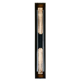 Petra Integrated LED 29in Sand Black Outdoor Wall Light with Handcrafted Glass