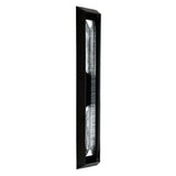 Petra Integrated LED 29in Sand Black Outdoor Wall Light with Handcrafted Glass