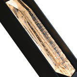 Petra Integrated LED 29in Sand Black Outdoor Wall Light with Handcrafted Glass