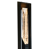 Petra Integrated LED 29in Sand Black Outdoor Wall Light with Handcrafted Glass