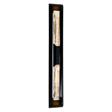 Petra Integrated LED 29in Sand Black Outdoor Wall Light with Handcrafted Glass