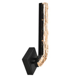 Contour Integrated LED Sand Black Indoor-Outdoor Wall Light with Handcrafted Glass