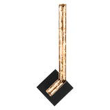 Contour Integrated LED Sand Black Indoor-Outdoor Wall Light with Handcrafted Glass