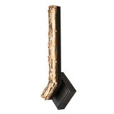 Contour Integrated LED Sand Black Indoor-Outdoor Wall Light with Handcrafted Glass