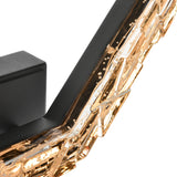 Contour Integrated LED Sand Black Indoor-Outdoor Wall Light with Handcrafted Glass