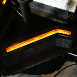 Contour Integrated LED 19in Wall Light with Handcrafted Glass