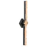 Contour Integrated LED Sand Black Indoor-Outdoor Wall Light with Handcrafted Glass