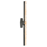Contour Integrated LED Sand Black Indoor-Outdoor Wall Light with Handcrafted Glass