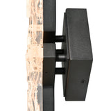 Contour Integrated LED Sand Black Indoor-Outdoor Wall Light with Handcrafted Glass