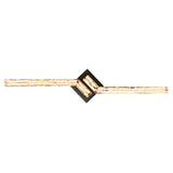 Contour Integrated LED Sand Black Indoor-Outdoor Wall Light with Handcrafted Glass
