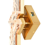 Contour Integrated LED 33in Vanity Light with Handcrafted Glass