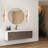 Contour Integrated LED 33in Vanity Light with Handcrafted Glass