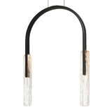 Curva Integrated LED 22in Chandelier with Handcrafted Glass