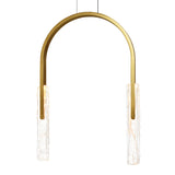 Curva Integrated LED 22in Chandelier with Handcrafted Glass